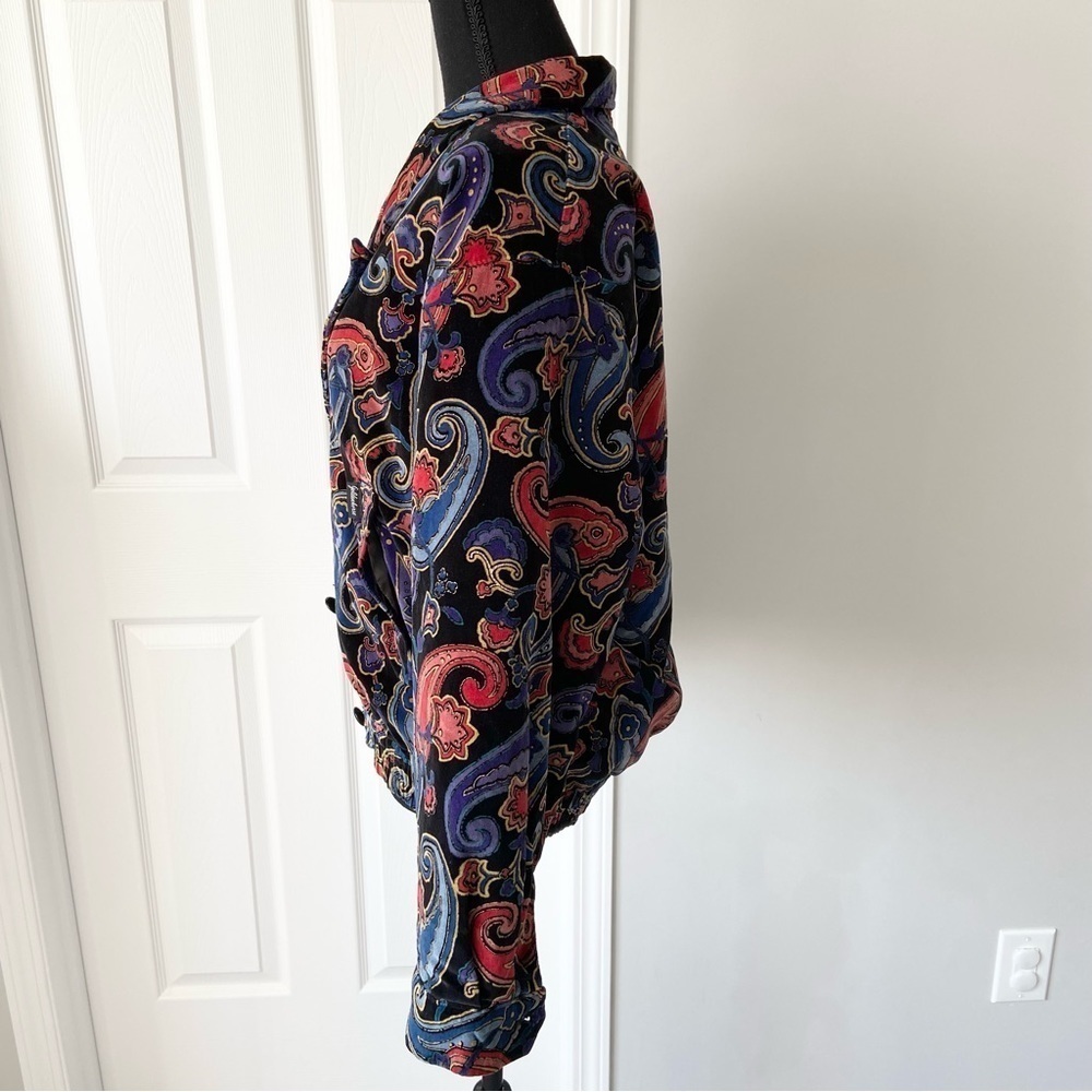 Vintage  Golden Horse Paisley Print Made in Japan Bomber Jacket - Picture 3 of 15